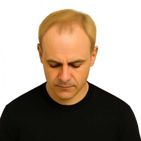 Men's 7x4 Frontal Hairpiece - Light Blonde (Color 22), Receding Hairline Coverage, 100% Remy Indian Human Hair