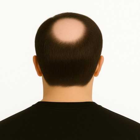 Men’s Frontal Hairpiece - Dark Brown (Color 4), Partial Crown Coverage, 100% Remy Indian Human Hair