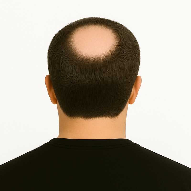 Men’s Frontal Hairpiece - Dark Brown with Ash Tone (Color 4ASH), Partial Crown Coverage, 100% Remy Indian Human Hair