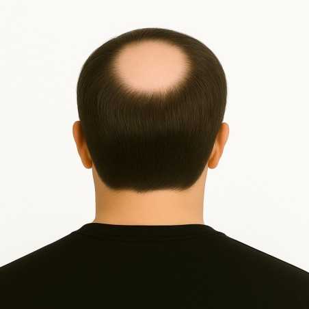 Men’s Frontal Hairpiece - Dark Brown with Ash Tone (Color 4ASH), Partial Crown Coverage, 100% Remy Indian Human Hair