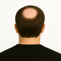 Men’s Frontal Hairpiece - Light Dark Brown (Color 5), Partial Crown Coverage, 100% Remy Indian Human Hair