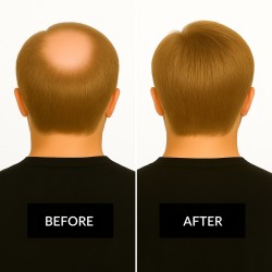 Men’s Frontal Hairpiece - Dark Blonde (Color 18), Partial Crown Coverage, 100% Remy Indian Human Hair