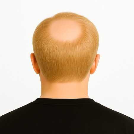 Men’s Frontal Hairpiece - Light Blonde (Color 22), Partial Crown Coverage, 100% Remy Indian Human Hair