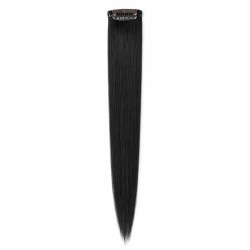 Single Weft Funky Streak Clip-In Hair Extension – Jet Black (Color 1)