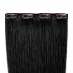 Single Weft Clip-In Hair Extension – Jet Black (Color 1)