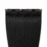 Double Weft Clip-In Hair Extension – Jet Black (Color 1)