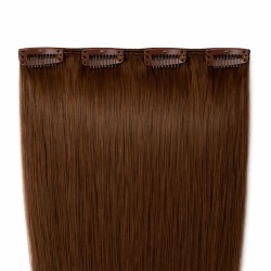 Single Weft Clip-In Hair Extension – Medium Brown (Color 6)