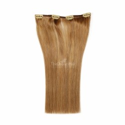 Single Weft Clip-In Hair Extension – Medium Brown (Color 6)