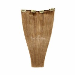 Single Weft Clip-In Hair Extension – Medium Brown (Color 6)