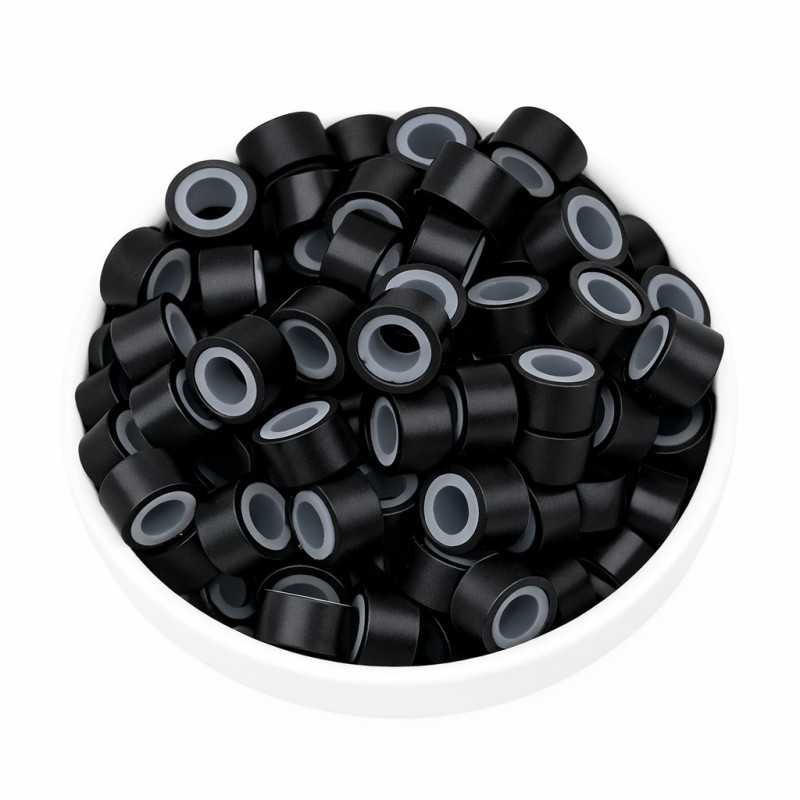 Silicone-Lined Micro Rings – Soft Grip Beads for Hair Extensions Installation