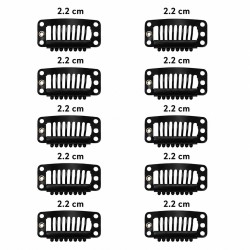 10-Pack T-Shape Snap Clips with Silicone Grip – Secure Clips for Hair Extensions