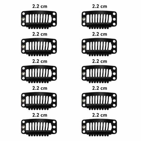10-Pack T-Shape Snap Clips with Silicone Grip – Secure Clips for Hair Extensions