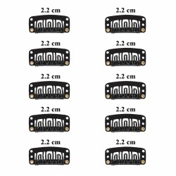 10-Pack U-Shape Snap Clips with Silicone Grip – Secure Clips for Hair Extensions
