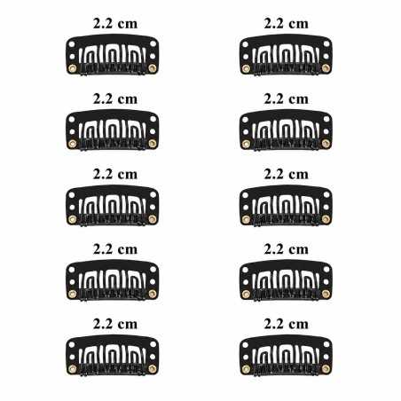 10-Pack U-Shape Snap Clips with Silicone Grip – Secure Clips for Hair Extensions
