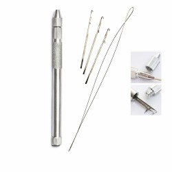 Micro Ring Hair Extension Tool Set – Pulling Loop and Needle Applicator Kit