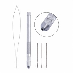 Micro Ring Hair Extension Tool Set – Pulling Loop and Needle Applicator Kit