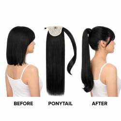 Wrap Around Ponytail Hair Extensions – Jet Black (Color 1)